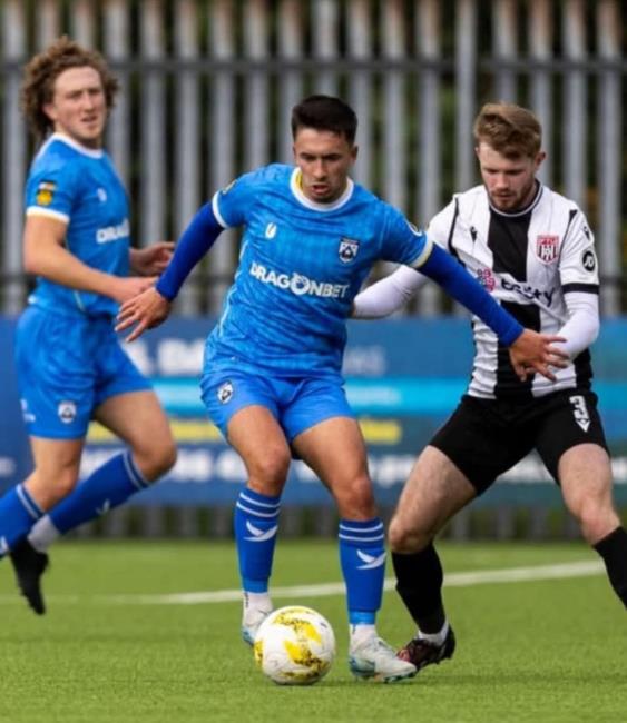  Ben Fawcett holds the ball up well